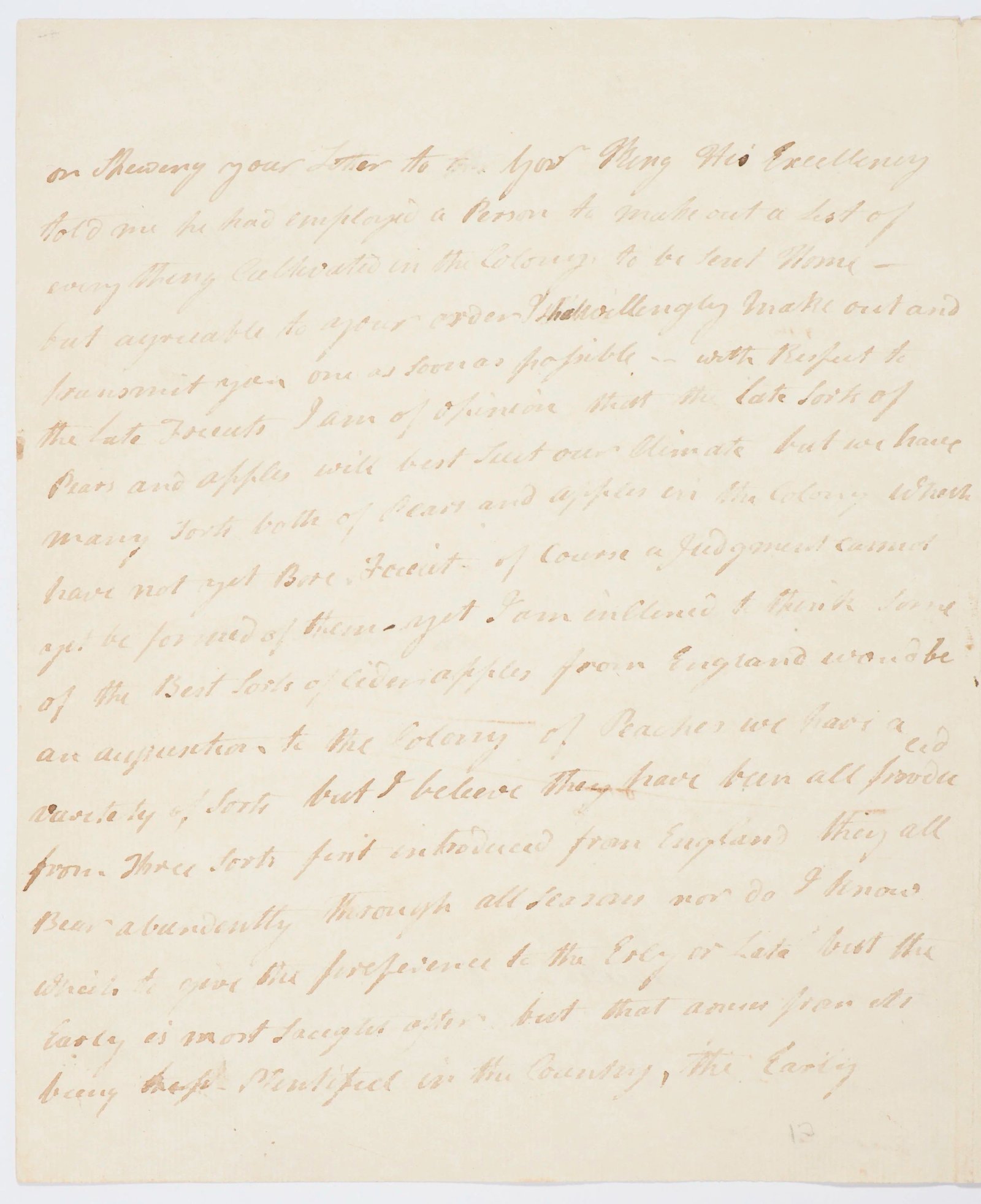 Letter on colonial horticulture and agriculture, page 1
