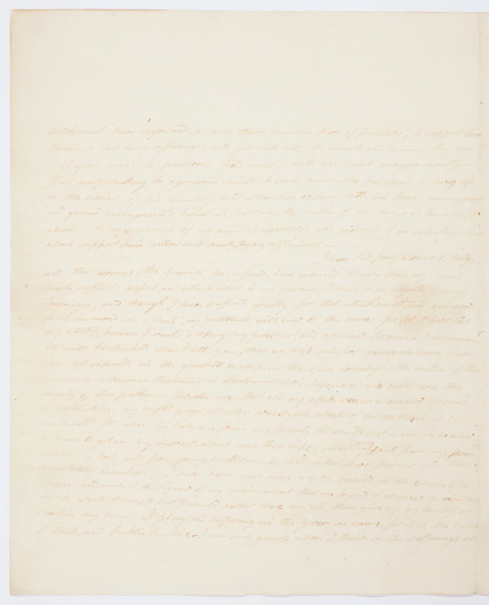 Distressed letter to Sir Joseph Banks, page 1