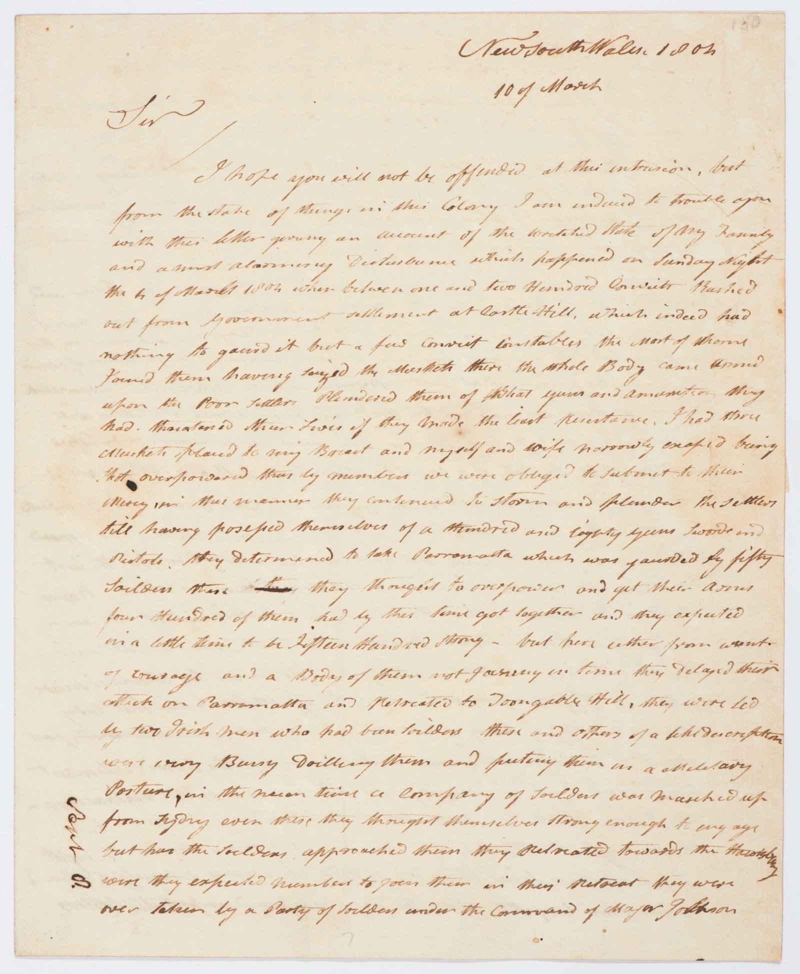 Letter on the Castle Hill rebellion, page 4