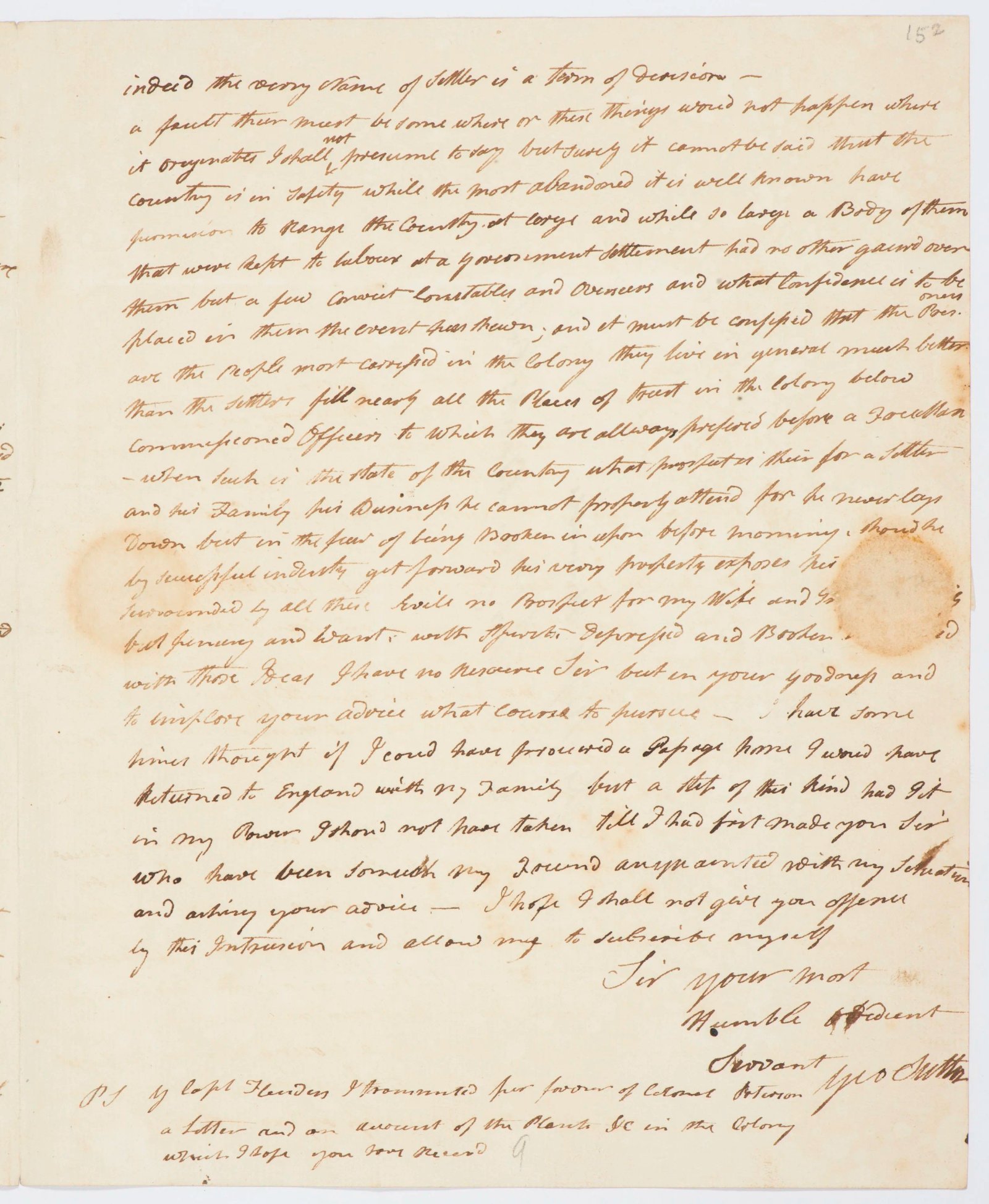 Letter on the Castle Hill rebellion, page 2