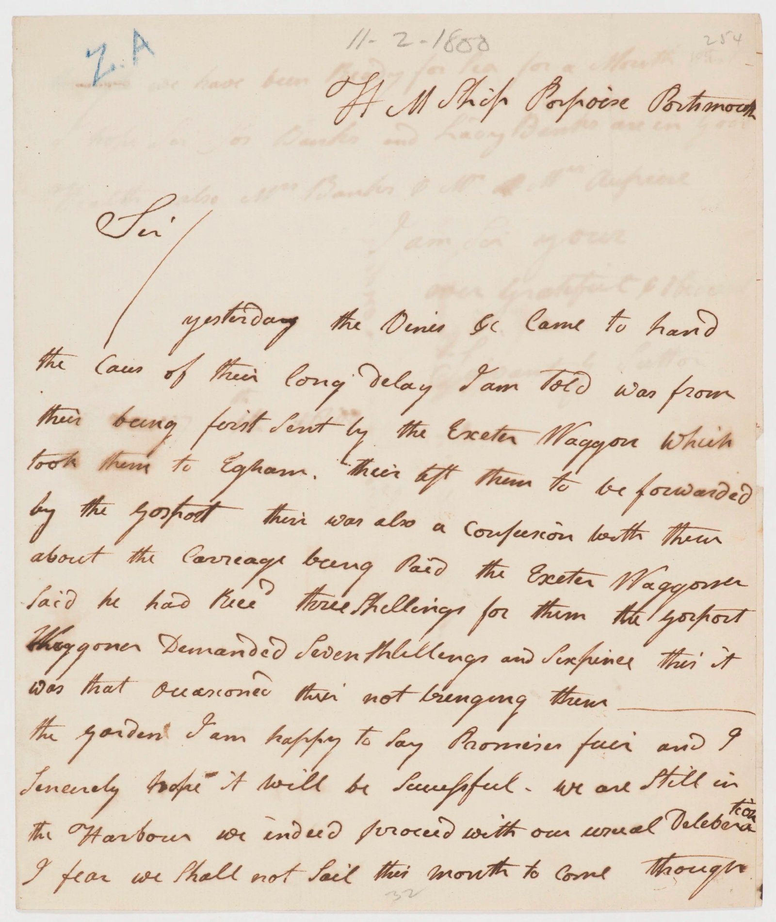 Letter regarding the delivery of vines, page 3