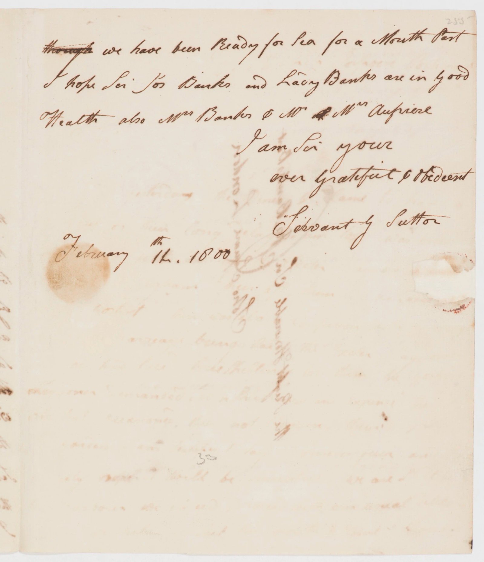 Letter regarding the delivery of vines, page 1
