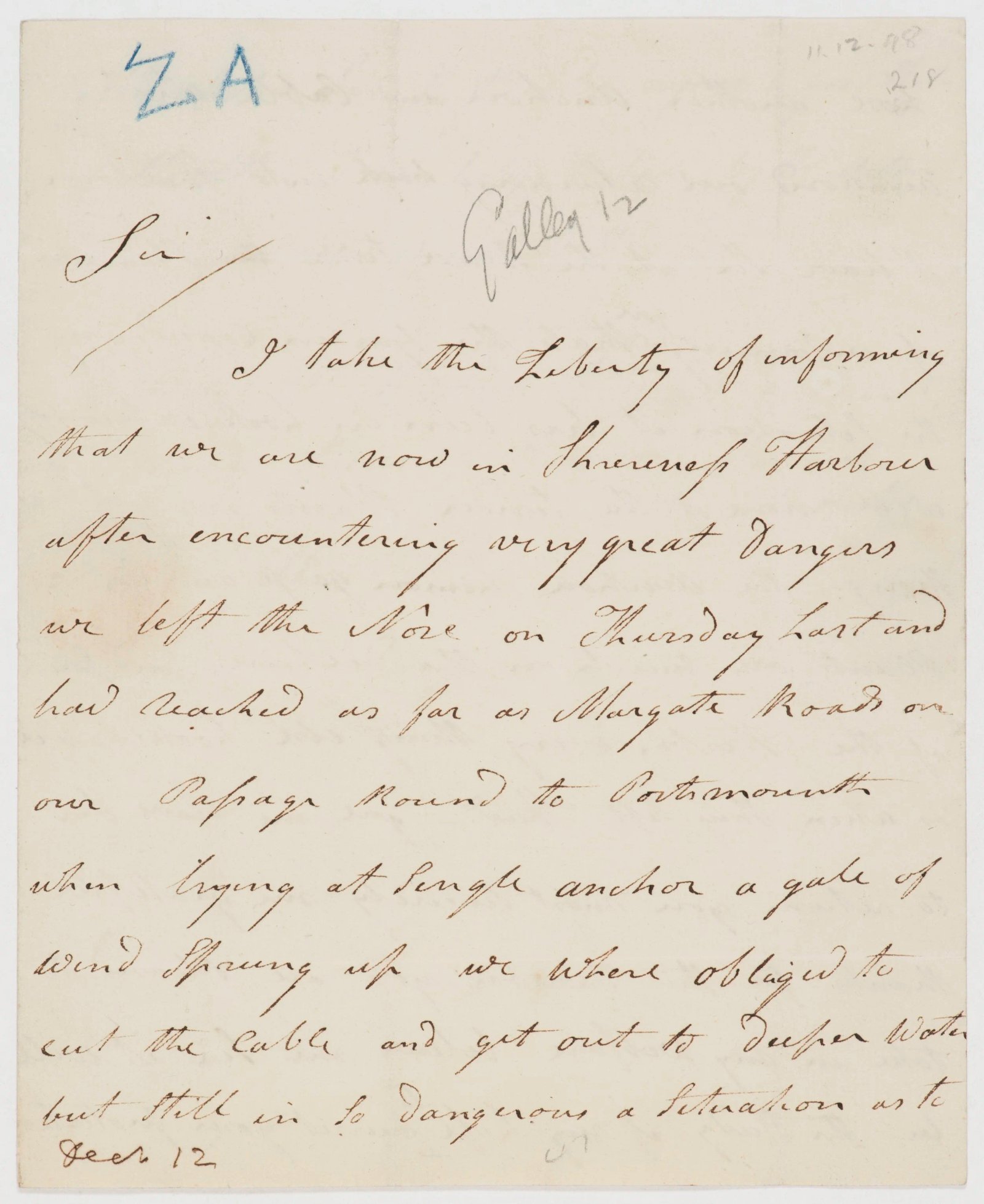 Letter describing ship in bad weather, page 4