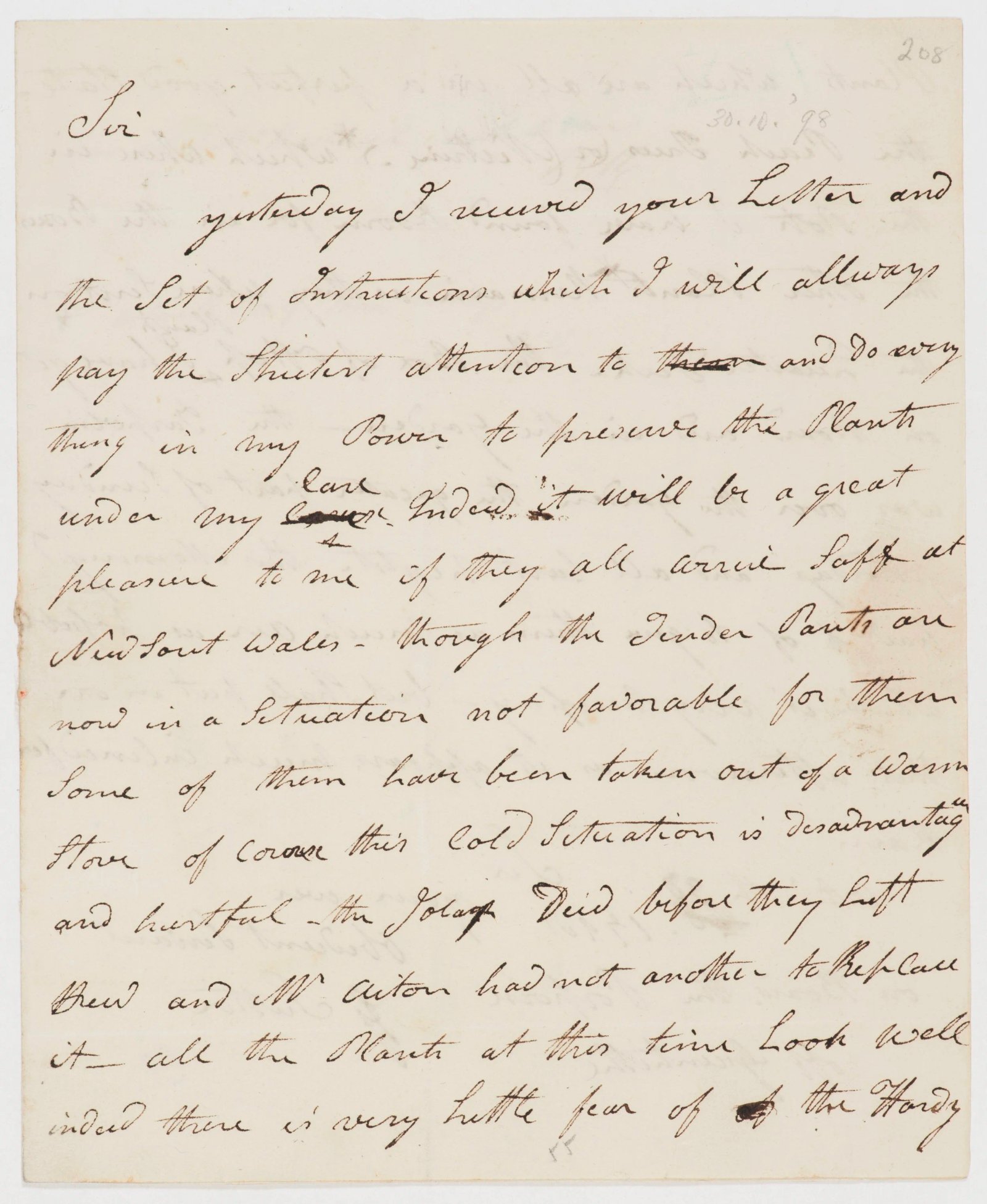 Letter acknowledging receipt of instructions, page 4