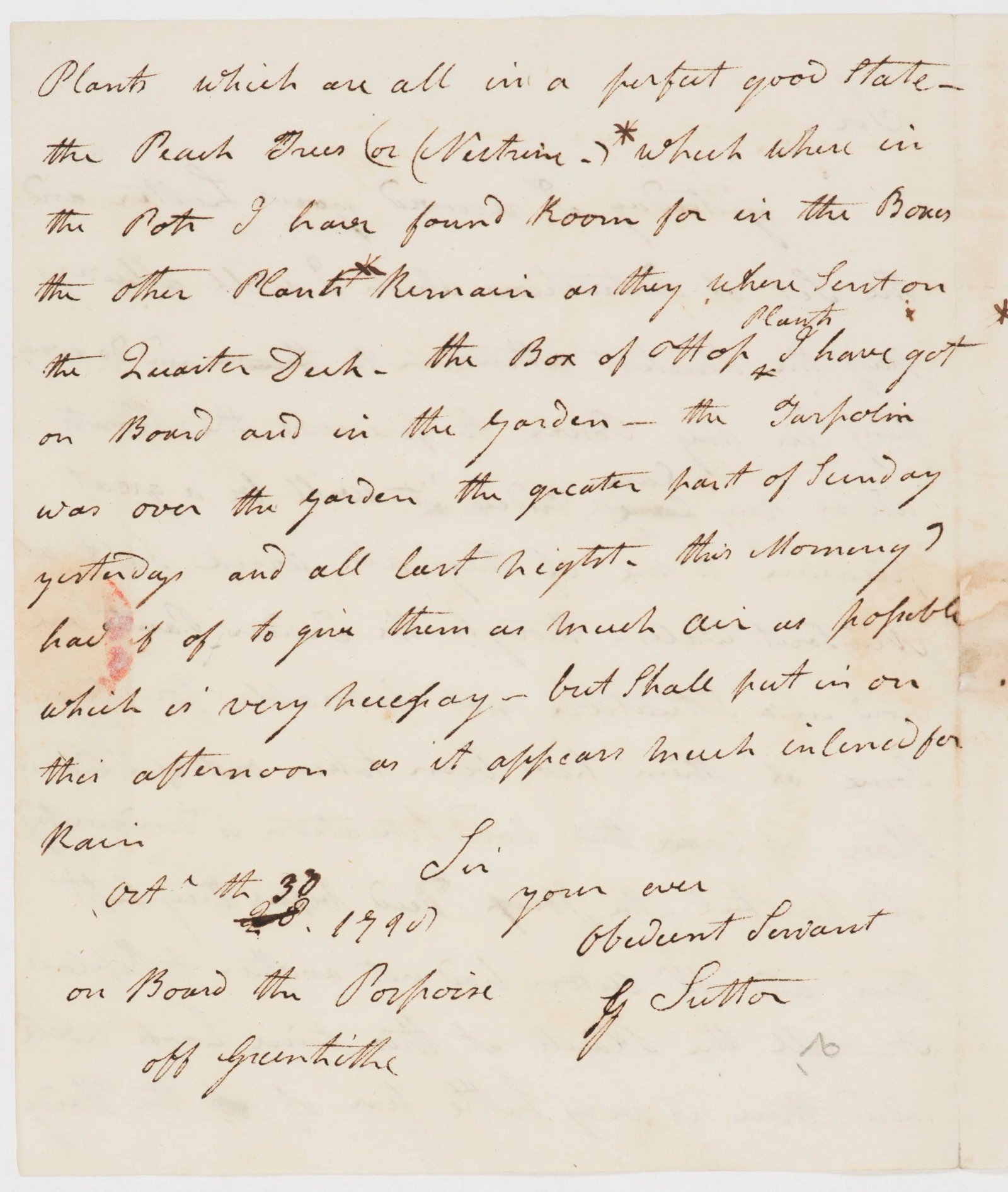 Letter acknowledging receipt of instructions, page 1