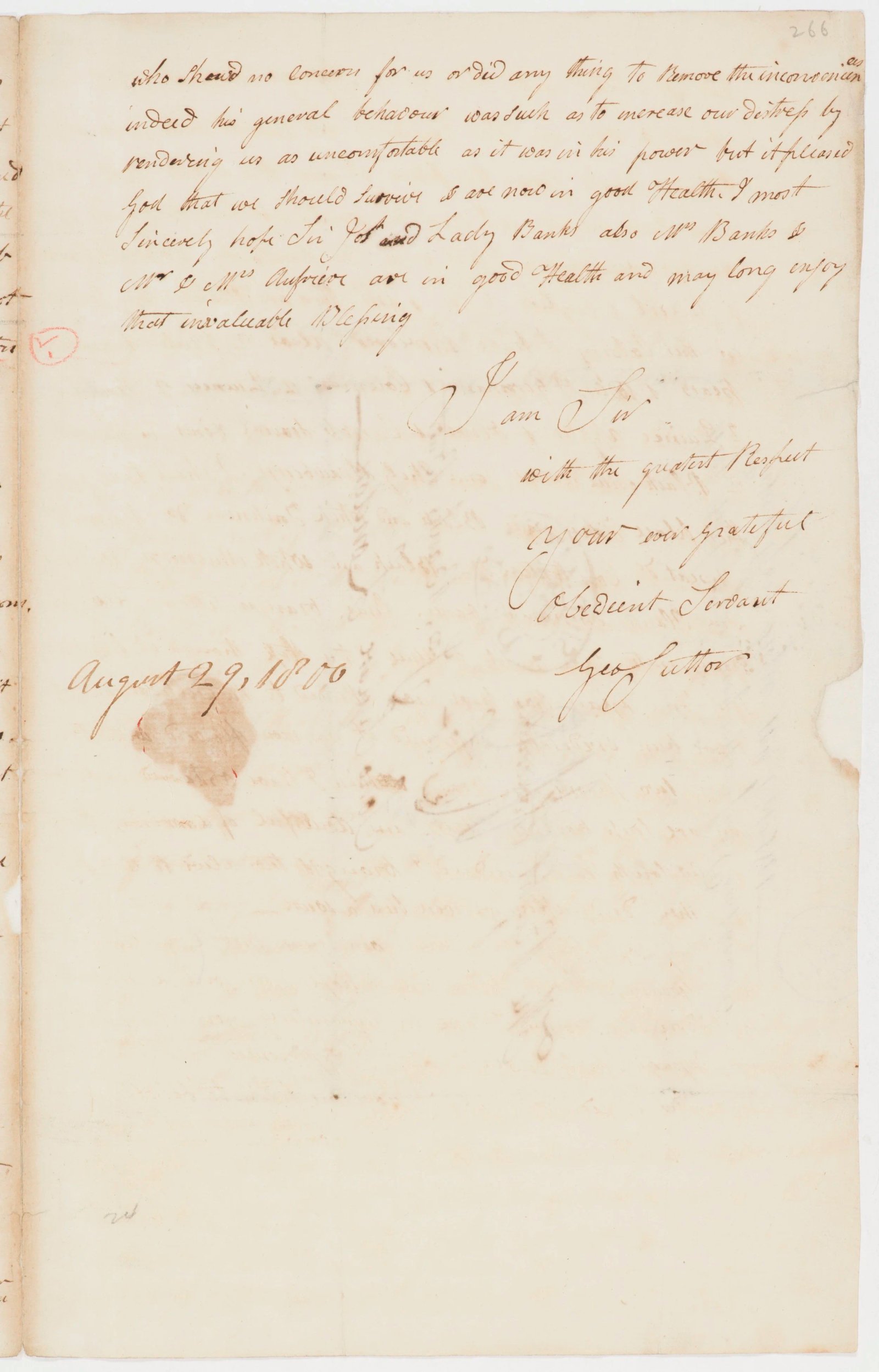 Letter reporting on plants during voyage, page 2
