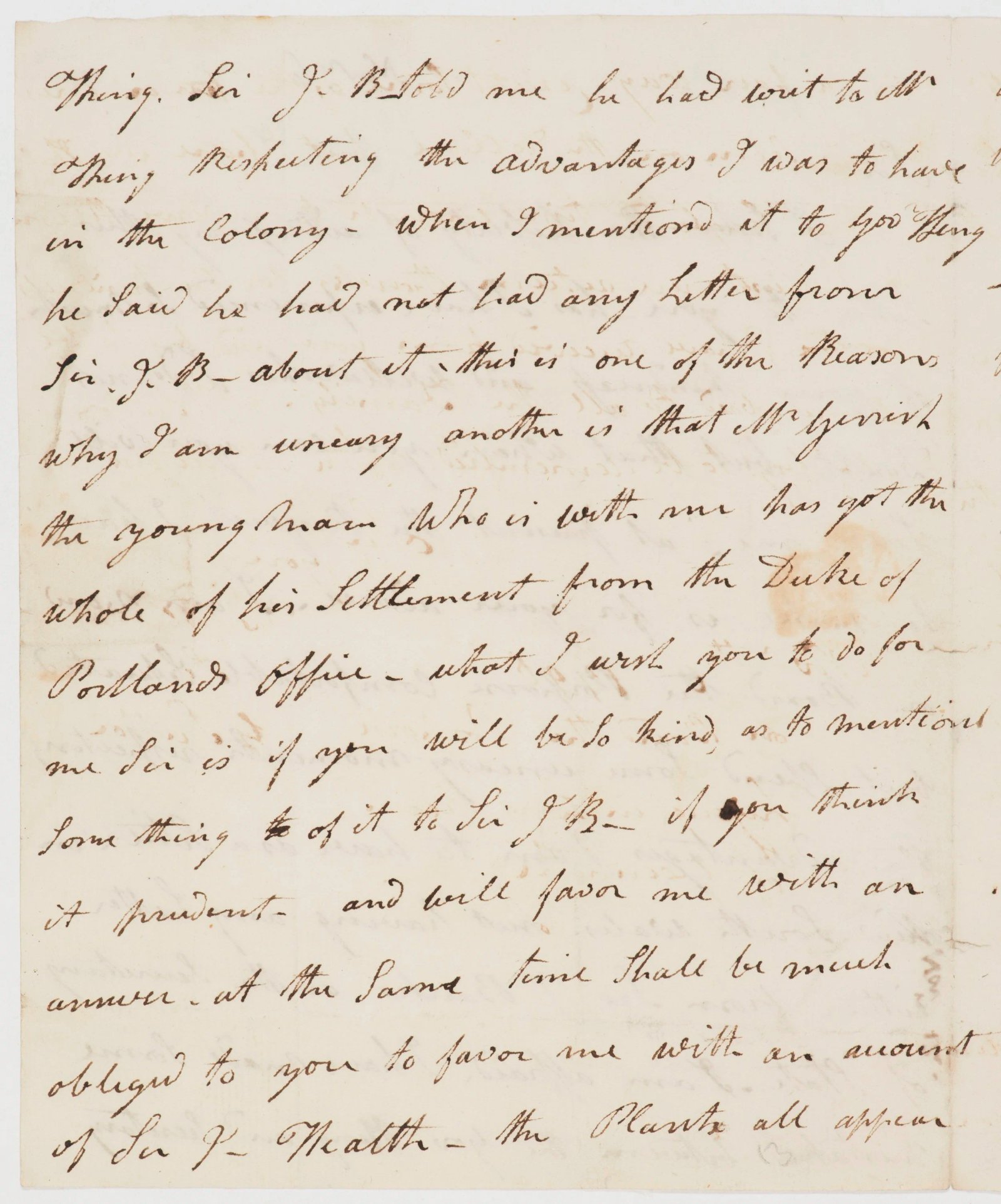 Letter to William Townsend Aiton, page 1