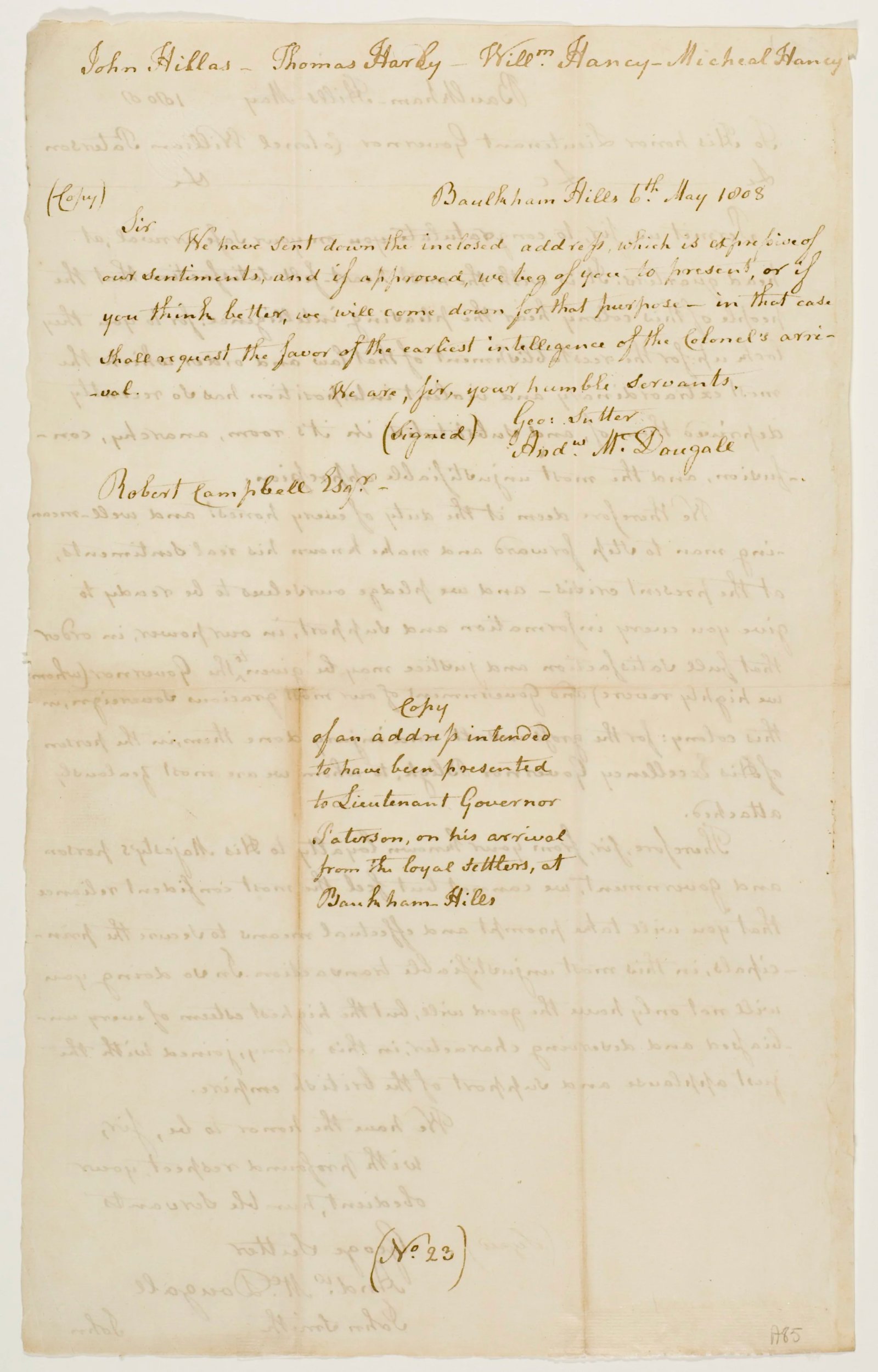 Letter to Lt. Gov. Paterson, page 1