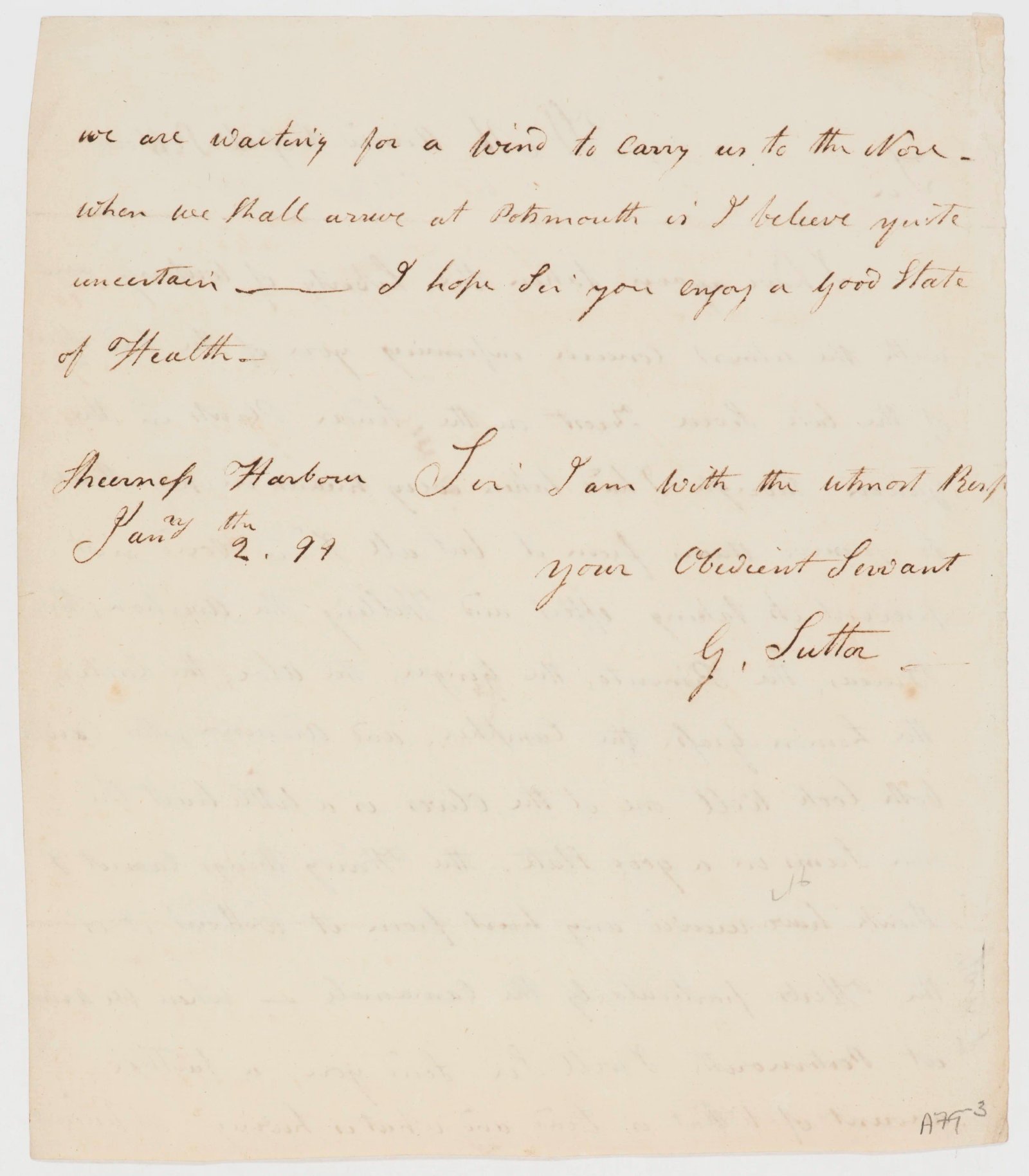 Letter regarding Frost Damage, page 1