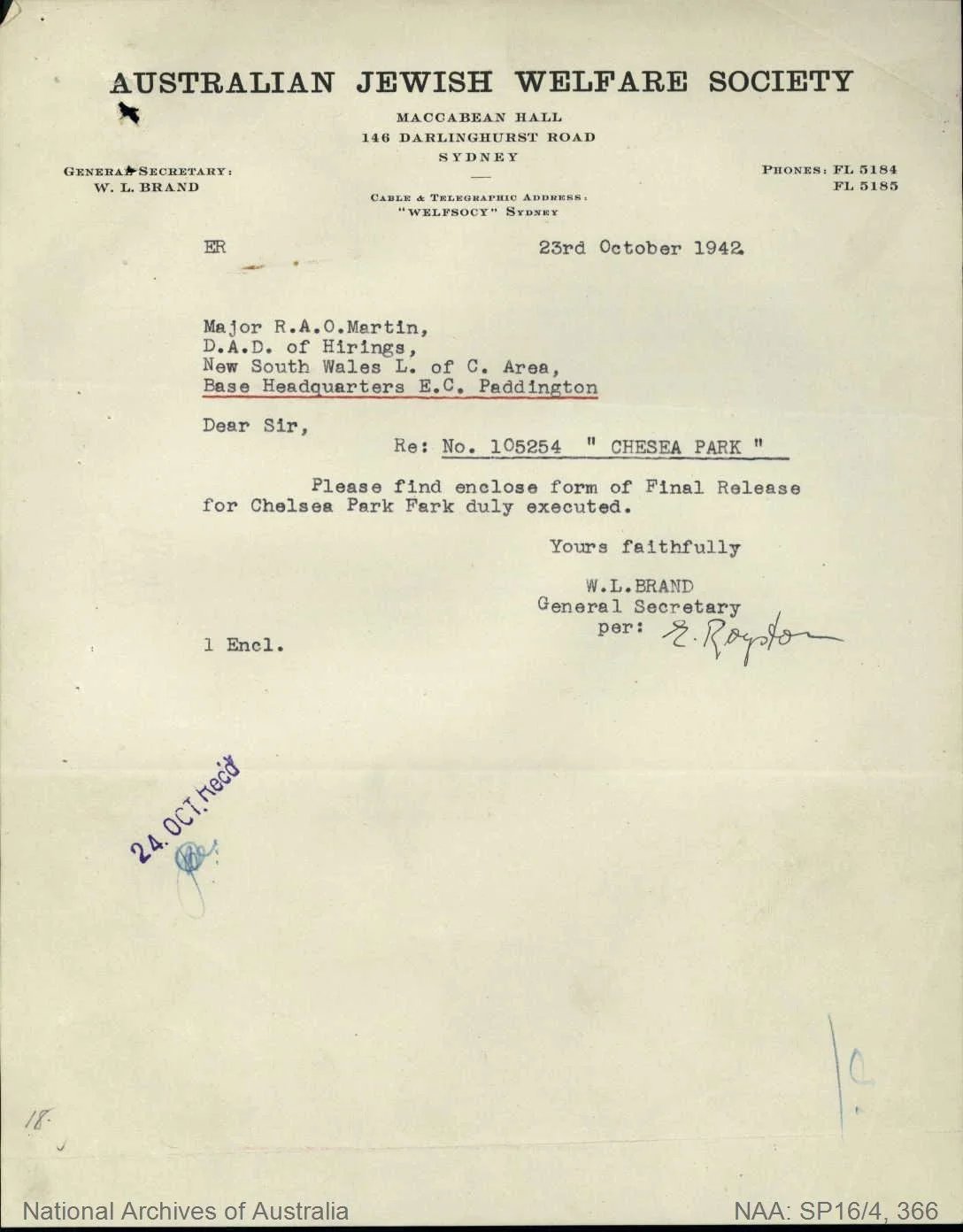 National Archives of Australia record, page 4